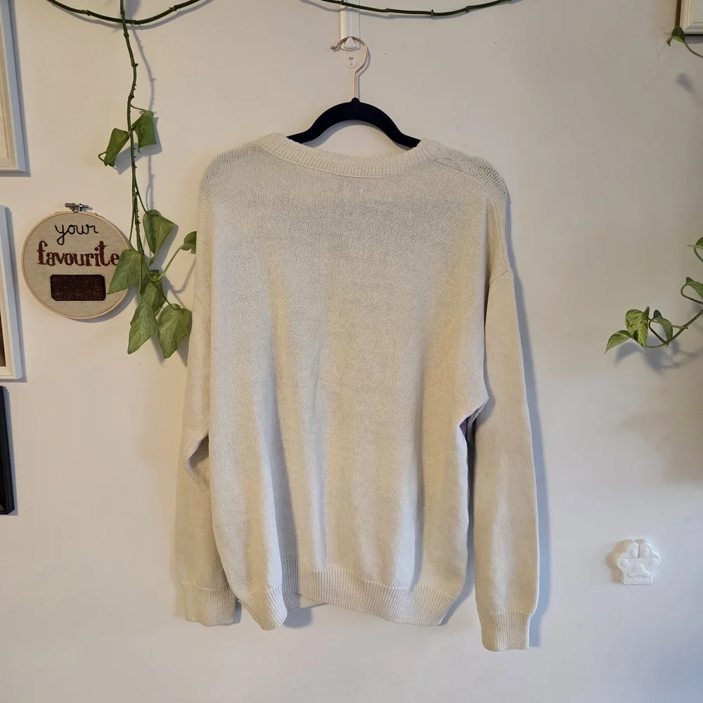 London Fog Cream Knit Sweater - Picture 7 of 7